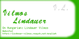 vilmos lindauer business card